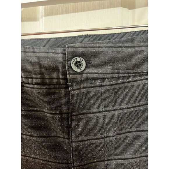 Hang Ten Gray On Gray Striped Bermuda Shorts sz 36 EUC - Picture 3 of 8